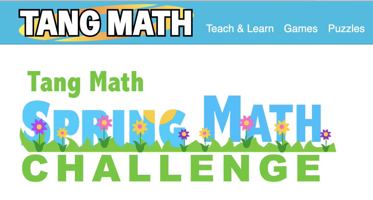 Are your kids looking for a fun way to stay sharp over spring vacation? Join our Spring Math Challenge! TJ has created both print &amp; digital game boards, and our games are fun &amp; challenging way to sharpen skills &amp; strategies. Happy SPRING!
tangmath.com/spring