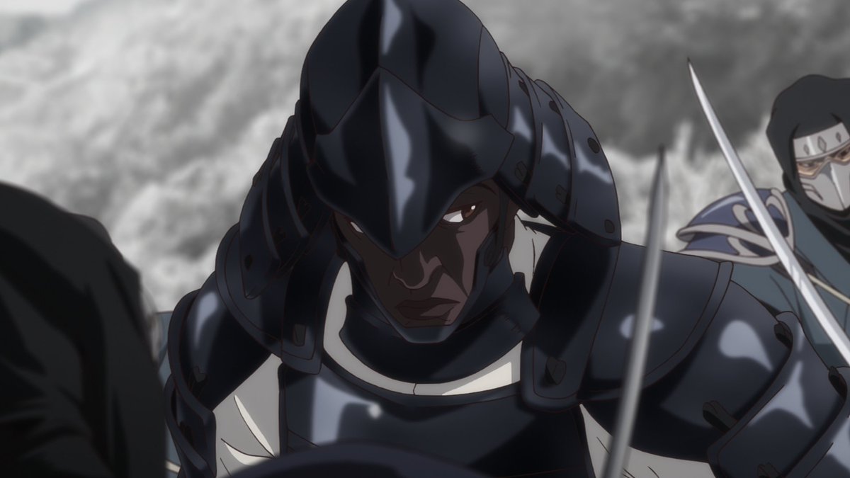 NetflixFR's tweet photo. On vous présente Yasuke, le premier samouraï africain. 

L’anime qui lui est consacré arrive le 29 avril et est animé par le studio MAPPA. https://t.co/mundeM20Ta