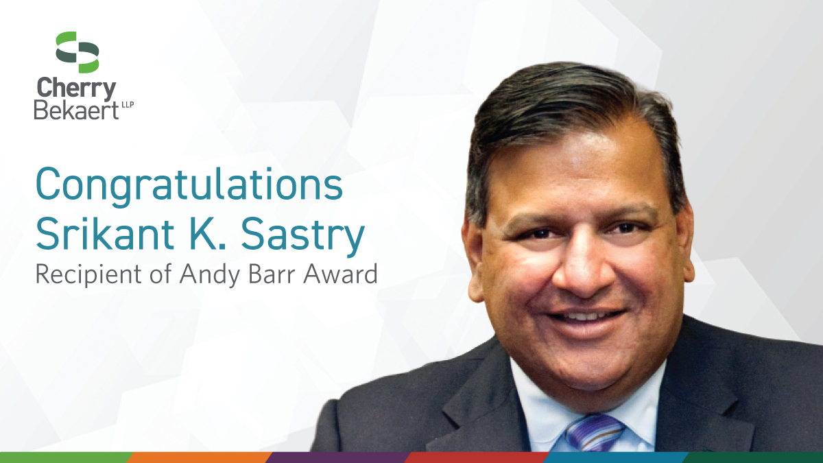 CherryBekaert's tweet photo. We're proud to announce Srikant K. Sastry, Managing Principal, #Advisory Services, has been awarded the Andy Barr Award for #Leadership and Outstanding Contributions in the #FederalSector. https://t.co/iAKS6etQUI https://t.co/ihuo7Q40tf