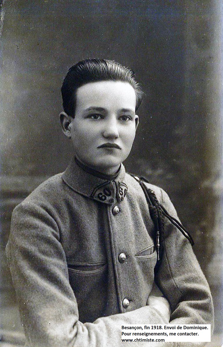 Le_Chtimiste's tweet photo. Inconnu du 60e régiment d'infanterie - Besançon, fin 1918.  #Chtimiste #60eRI https://t.co/7M9lS78t0M