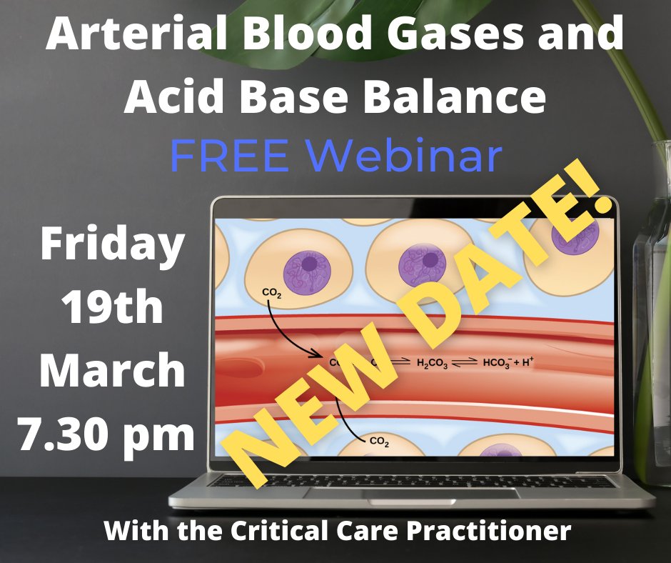 ccpractitioner's tweet photo. Another webinar on Acid Base Balance and Blood Gases. This time I have limited the number of registrations so you will get in if you register in time. Book using this link-

https://t.co/SFgmxkBz3t https://t.co/wtwvvqqbtm
