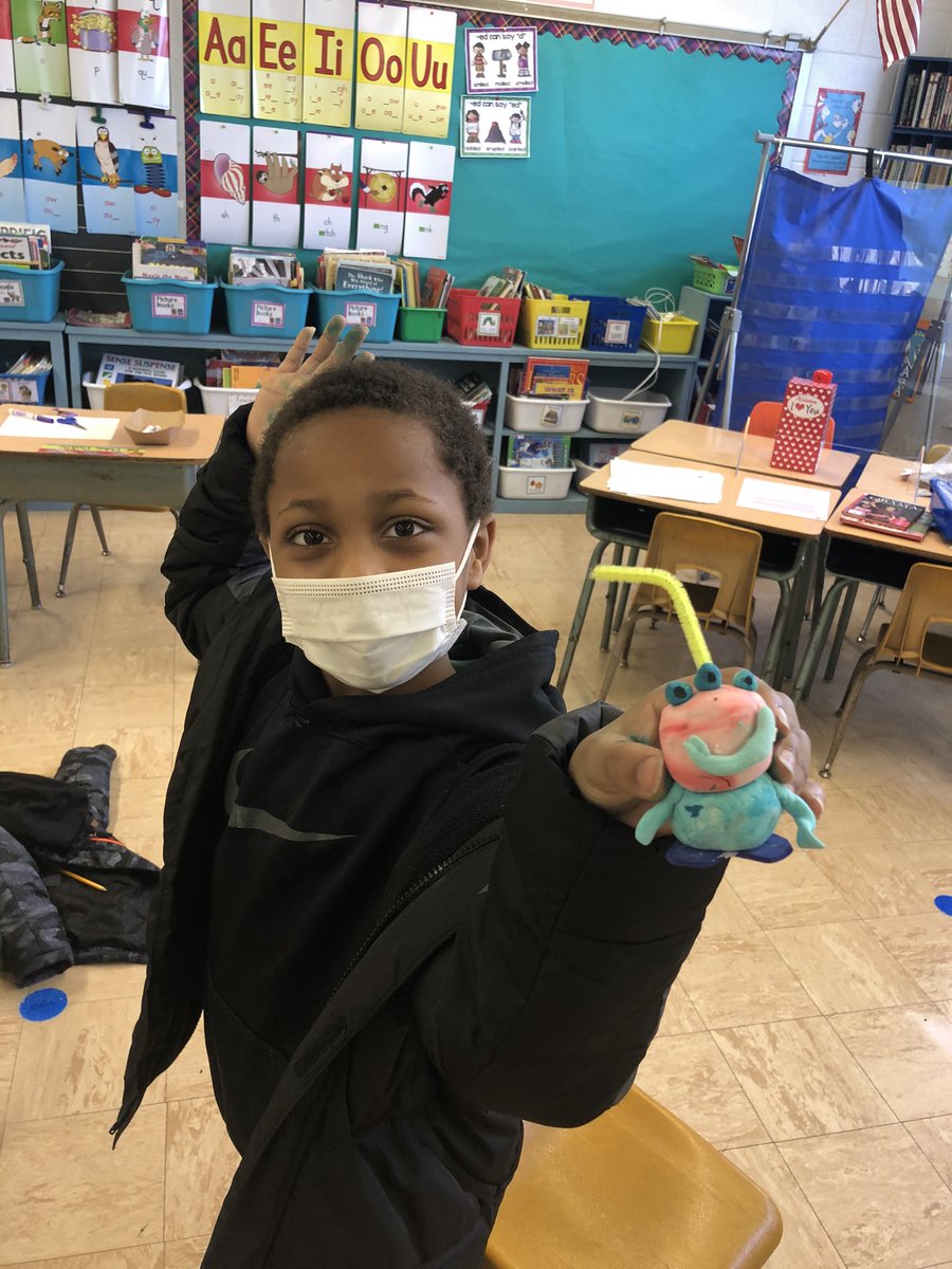 Aliens spotted in Mrs. Burke’s first grade art class today! #igtbac #wearemadison