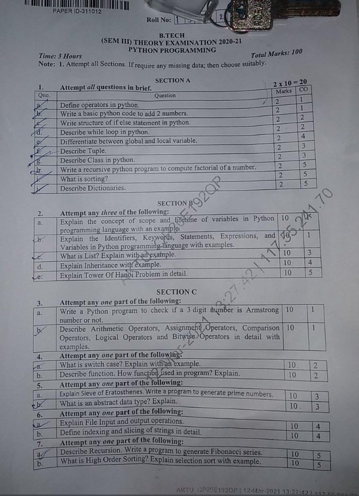 Himansh85752815's tweet image. @dpathak0108 respected sir your YouTube vedio lecturer instructed that basic of python has come on examination but paper was helerious and some questions are out of syllabus. Kindaly take action in favour of student.
#AKTU #PYTHONEXAM
@vpathakin