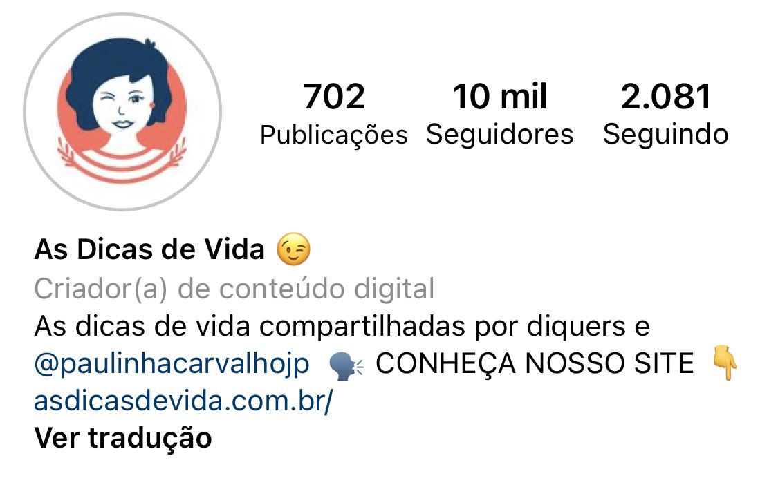 asdicasdevida's tweet image. CHEGAMOS AOS 10 k! 🤩OBRIGADA PELA FORÇA♥️ 
 👉 instagram.com/asdicasdevida

Seguimos firmes com muitas dicas diárias e com nosso site que está lindão ☺️Quando puder passa por lá!
asdicasdevida.com.br