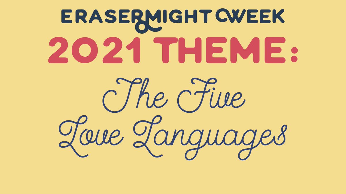 ErasermightWeek's tweet photo. We're happy to announce the result of our interest check for EraserMight Week 2021! This year our theme is "The Five Love Languages".

We will likely mix this theme, with the second-place theme which was "Myths and Legends", as the two themes were neck and neck right to the end! https://t.co/OaRsxtIG4R