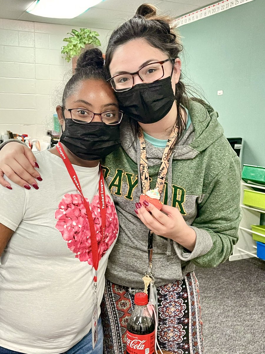 MissHayley4's tweet photo. Today we celebrated Ms. Hayley’s last day at Tomball High School, she is finishing the school year out at CPES. Thanks for a great goodbye party, everyone!!🎉🎈@TStudentsupport https://t.co/o8VYHbQkgZ