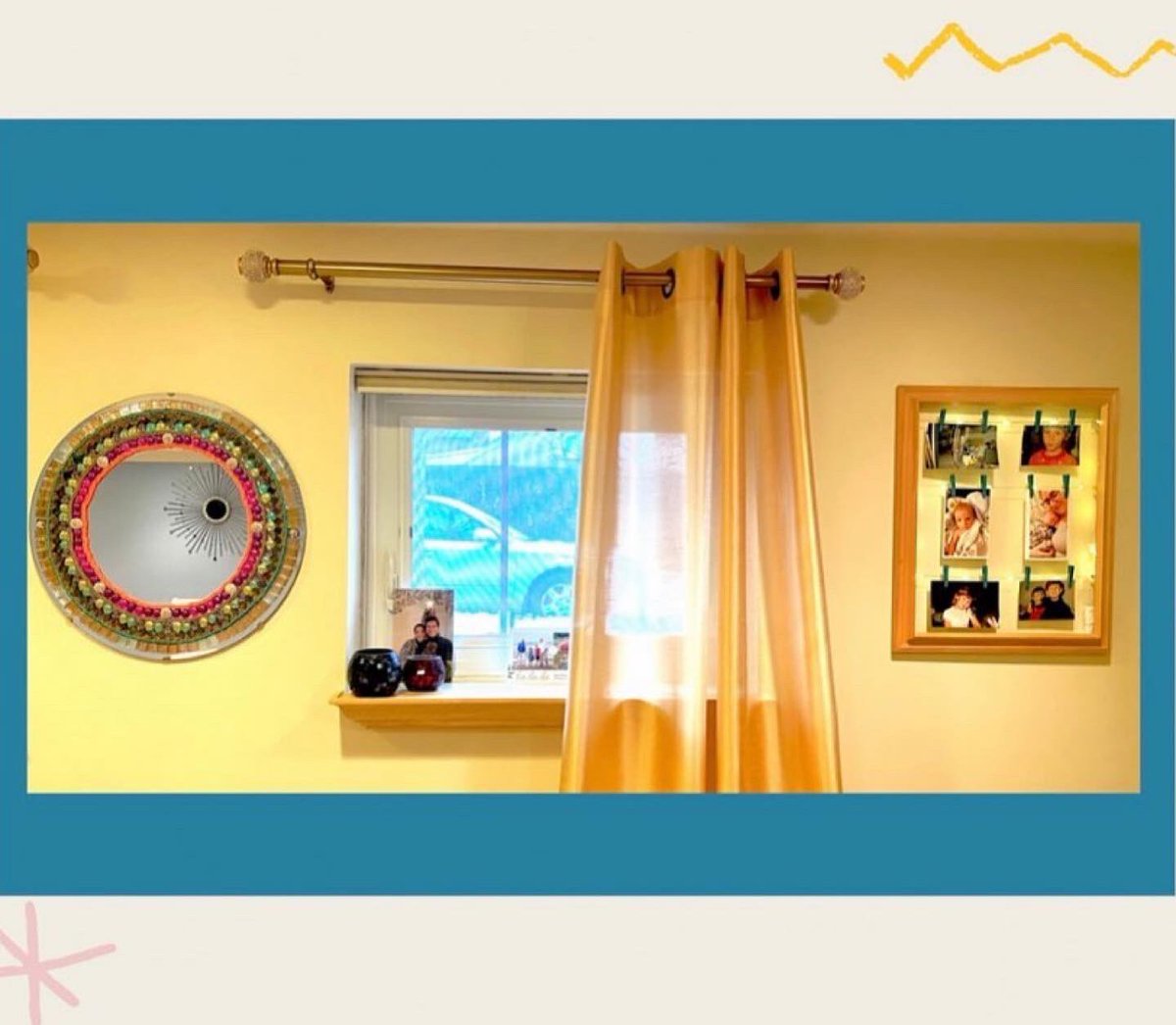 rachelorganized's tweet photo. Make some fun DIY projects to spice up your space!🎨

My mom and I took a mirror and glued beads, gems, and stones to add a pop of color to the room!  Also adds a nice focal point to the space✨

Have some extra photos?  Hang them in an old picture frame to give them new life! https://t.co/AnmM8ORLQ4
