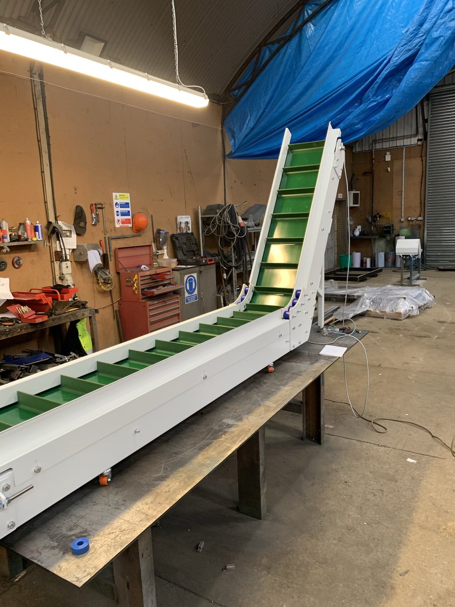 NickTreacher's tweet photo. Mild steel elevator finished today here at Jim Wright engineering. Designed, fabricated and spray painted all in house from our dedicated work force. All ran up and tested today ready to be delivered to our customer on Monday. https://t.co/VeqPrew13M