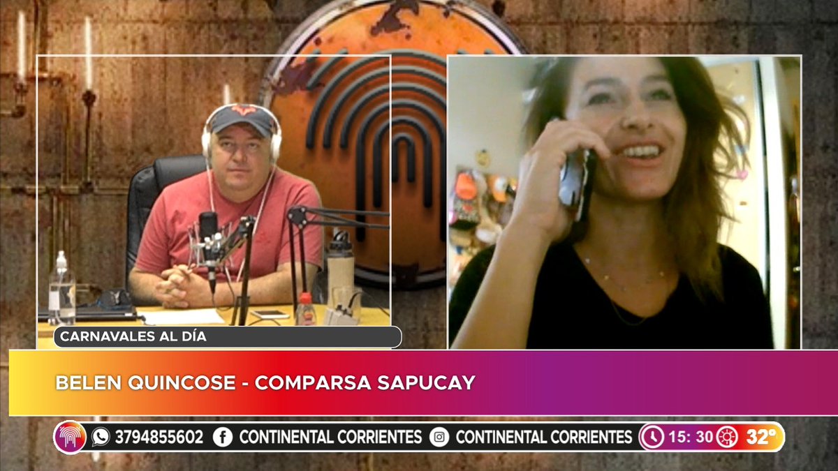 [Ahora] Estamos en comunicación telefónica desde San Juan con Belenqm Quincose de la Comparsa Sapucay.
Recordamos junto a ella su reinado y mencionó "Ese reinado me trajo a San Juan, donde conocí a mi marido el padre de mis hijos" "Me cambio la vida".