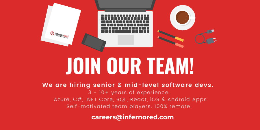 InfernoRedTech's tweet image. We are looking for #softwaredevs to join our team! Reach out if you are interested. ๐ฅ๐ป๐#hiring #softwarejobs