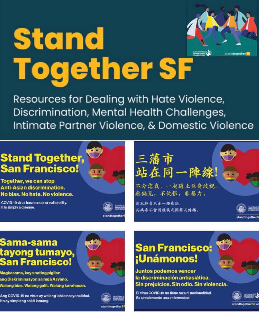 SFHumanRights's tweet photo. The SF Human Rights Commission #StandTogetherSF Anti-Racism Campaign (https://t.co/XXiLyLCSZv) has created a “toolkit” of resources &amp; materials to help COMBAT &amp; STOP the uptick/occurrences of racism, discrimination, bias, violence &amp; hate.

https://t.co/Yxwp2OURnu https://t.co/aaVtD0Lbxr