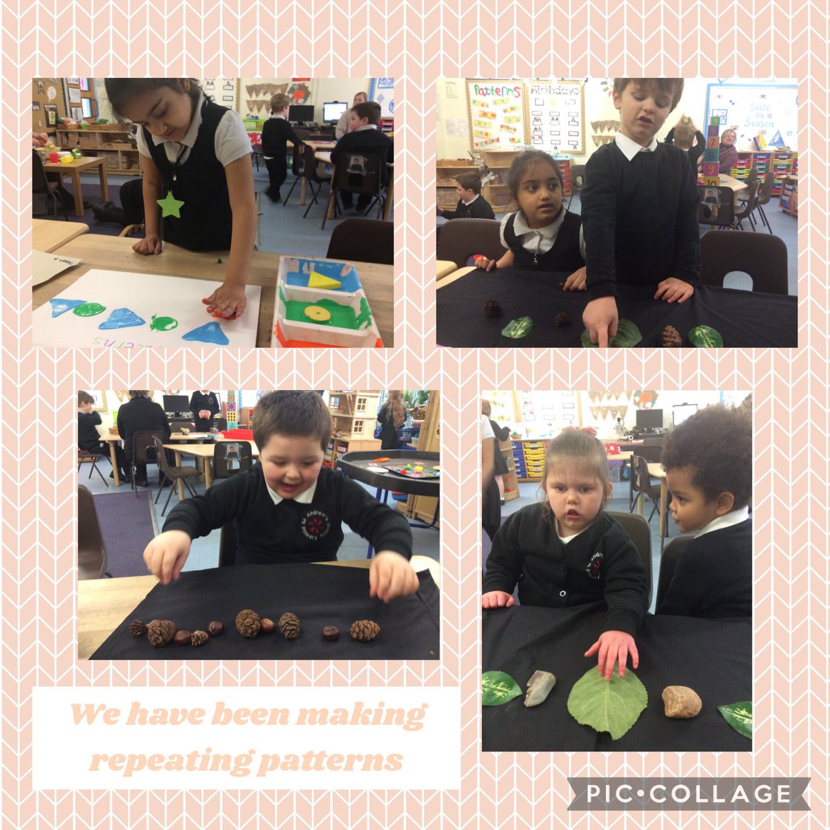 We have been making patterns. We can tell you what comes next #MathsandNumeracy