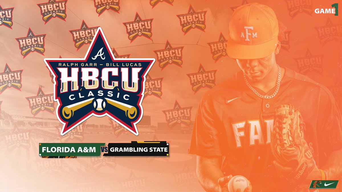 FAMU_Baseball's tweet photo. TODAY begins the Inaugural Ralph Garr-Bill Lucas HBCU Classic presented by Truist and hosted by the @Braves‼️⚾️💨

@FAMU_Baseball will face Grambling State University at Coolray. First Pitch is at 6️⃣ p.m.

Get your tickets NOW❗️
🎟: https://t.co/7kjVcZn52q

#FAMU #ForTheA https://t.co/ktq8lVC0Rv