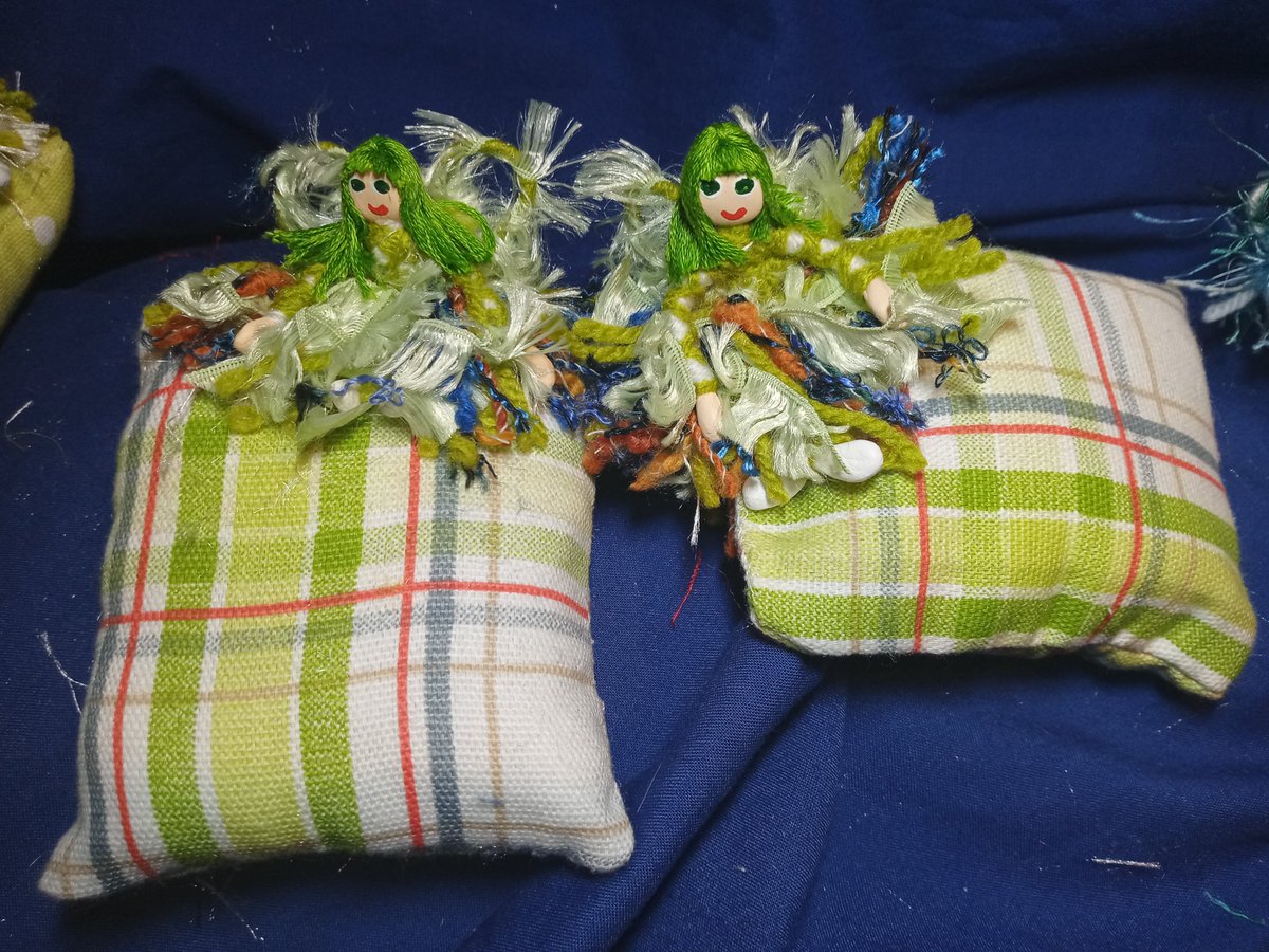 pincushion with a fairy sat on it I am selling each one pincushion for £10 each plus P&amp;P  UK only  or you can collect from me in Stafford. If you would like to buy one please DM me comment below pic of one you would like Stay safe take care lots of love happiness love Lisa fairy