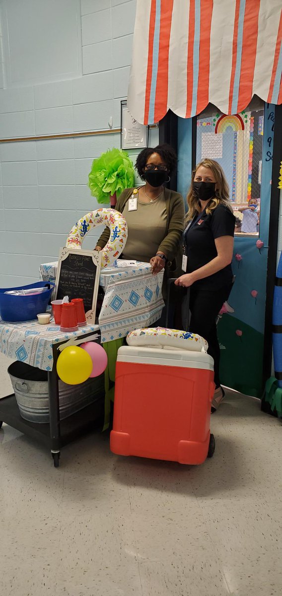 APGillham's tweet photo. One year ago our lives changed! We had no idea 2 weeks would turn into 1 year! We thanked our staff for staying  “AFLOAT” today! #russellstrong @RussellESchool @watsonprincipal @CobbSchools https://t.co/dqkiIwYksc