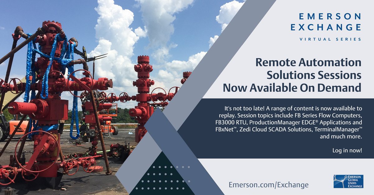 Emerson_ETS's tweet photo. It’s not too late! If you weren’t able to join us live, our Emerson Exchange Virtual Series is now available on demand. Login today to view the content of your choice! https://t.co/vnNprMnQNn https://t.co/mY3eBPWavW