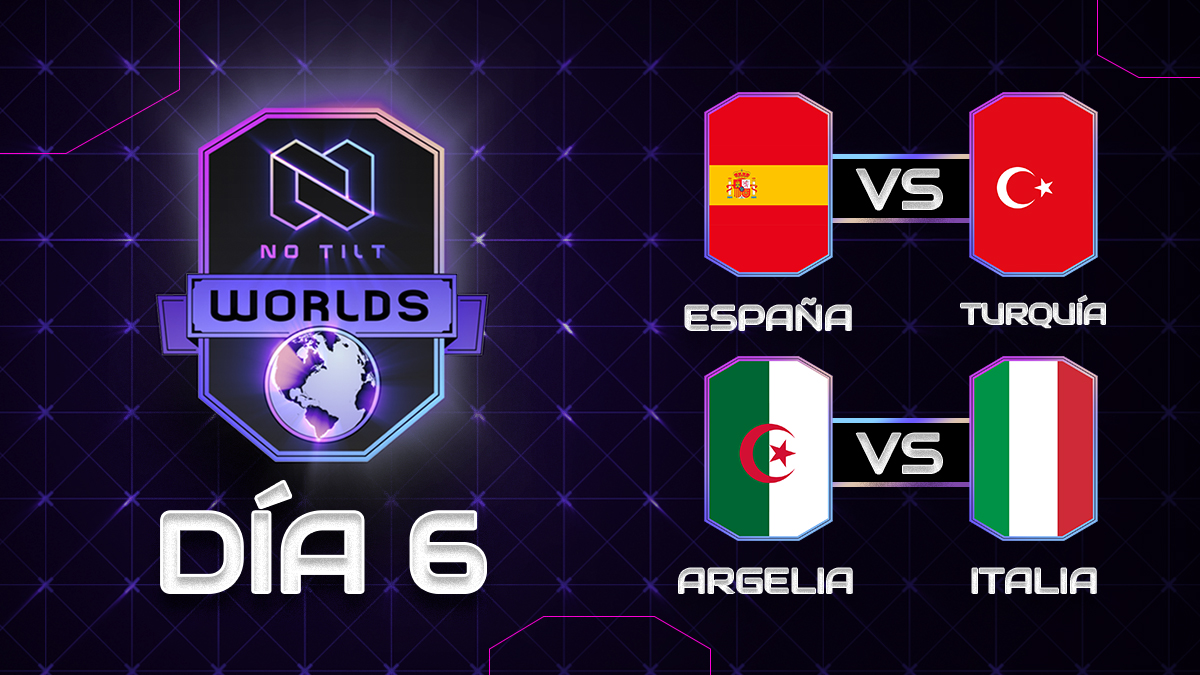 #NTWorlds 🌐 | Grupo E ⚔️

🔴 EN VIVO 🔴

🇪🇸 <a href="/clashroyaleSE/">Selección Española CR</a> vs. <a href="/TeamTurkeyCR/">Team Turkey</a> 🇹🇷
🇩🇿 <a href="/TeamALGERIA1/">Team ALGERIA</a> vs. <a href="/NazionaleITACR/">Nazionale Italiana CR</a> 🇮🇹

📺 twitch.tv/notiltgg
📺 youtu.be/XE9OtEyF_Ik