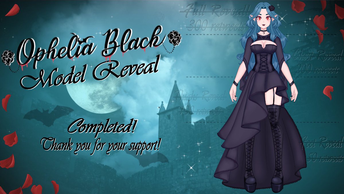 OpheliaBlackVT's tweet image. 🦇❤️ 𝙁𝙐𝙇𝙇 𝙈𝙊𝘿𝙀𝙇 𝙍𝙀𝙑𝙀𝘼𝙇 ❤️🦇

Thanks to all your support, my full model is revealed and ready to go! 🥰

My model mama @CalifayVT did such an amazing job, please go and show her lots of love &amp;amp; support! 

🍷 #VTuber │ #ENVtuber 🍷

(close-ups in replies!)