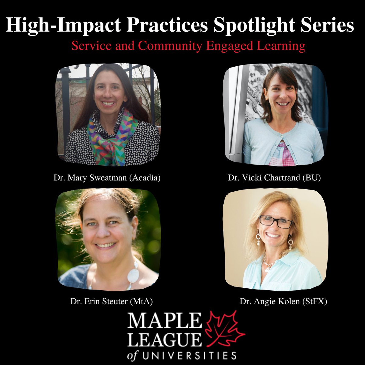 TheMapleLeague's tweet photo. This week's High Impact Practice Spotlight looks at exciting examples of Service/Community-Engaged Learning! Click the link to read more on how these four professors connect their students' academic learning to the community! 

https://t.co/zbbfAoPfoy https://t.co/PYpY791pwB