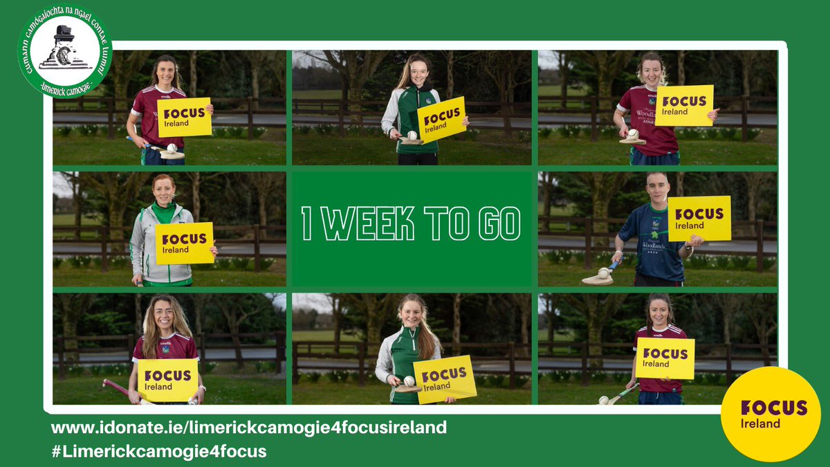 LimCamogie's tweet photo. Only one week to go!! Are you ready?! Thanks to those who have donated so far- much appreciated 🙏 https://t.co/S9J8qNMxqg https://t.co/IUaqFwuuyE