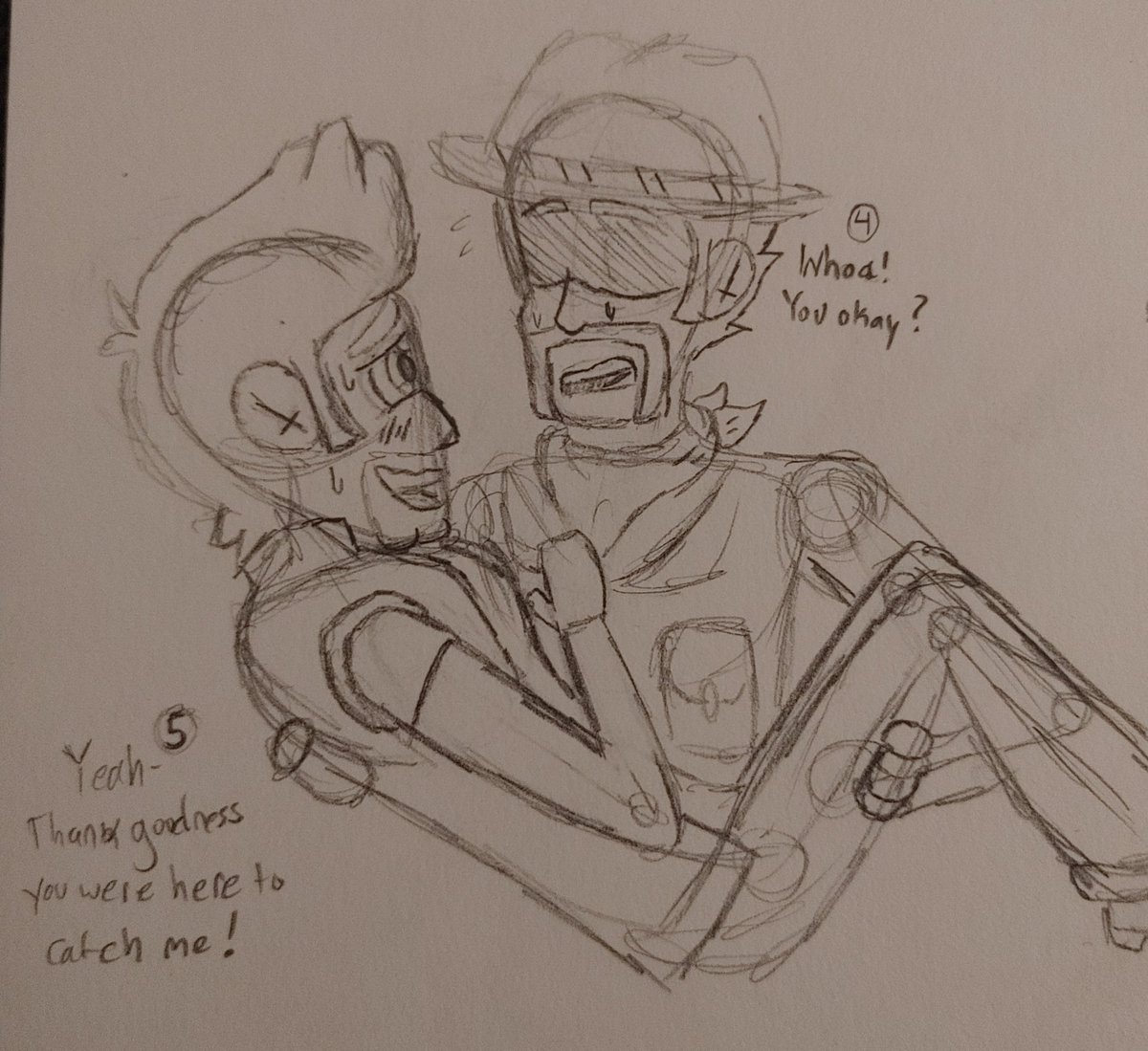 LightningDrawz's tweet photo. Flighter Comic involving Lighter being clumsy and falling off a ladder but, luckily; Flint was there to catch him. #Mother3 #Mom3 #Flighter https://t.co/ChDD9TC6AX