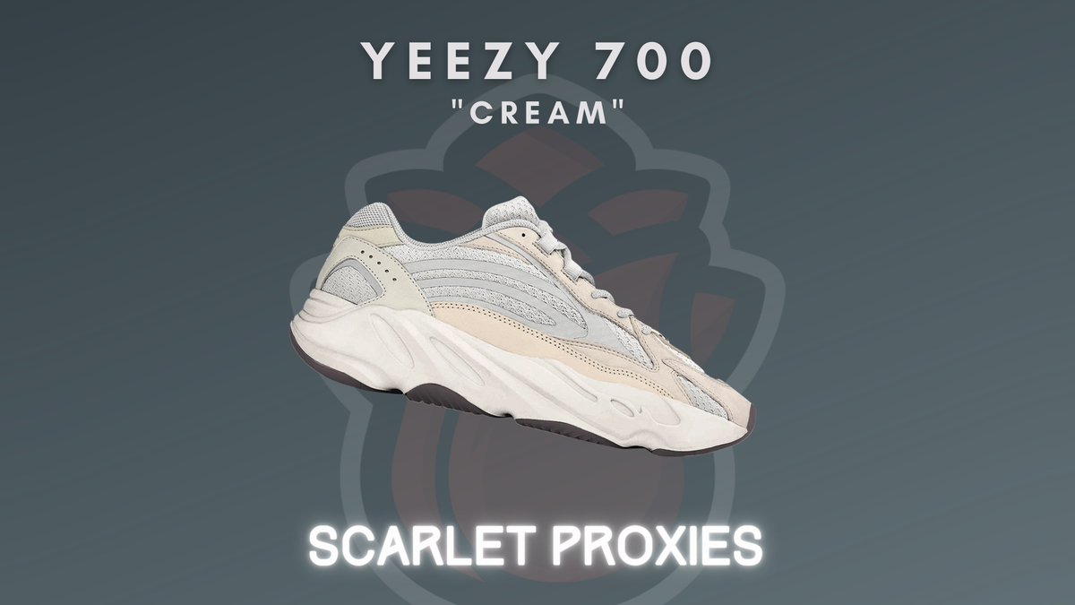 The return of the Yeezy 700 silhouette!

With the sheer consistency of our proxies on all sites, Scarlet members are ready to clean stock on the new cream colorway.💨

Drop a RT &amp; Comment your setup for the release tomorrow, we'll DM some of you so we can add the best proxies! ➥
