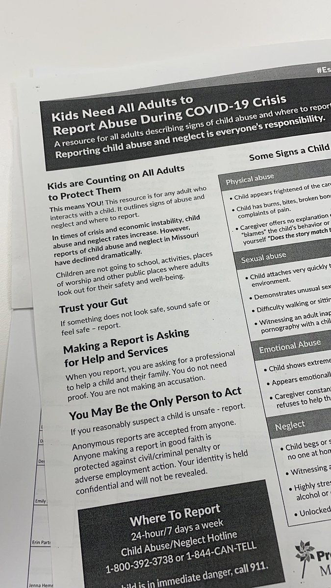 Great information regarding child abuse and neglect during the pandemic. Tough conversations! #TheKnightWay #WSCC