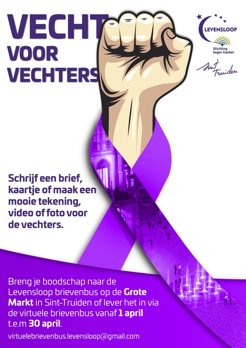 LevensloopStTr's tweet image. Vecht voor vechters!
Wij willen onze vechters graag een warm hart onder de riem steken in deze moeilijke tijden. 
Schrijf een brief, kaartje, of maak een mooie tekening. 
Of stuur ons een mooi filmpje of foto naar de virtuele brievenbus op: virtuelebrievenbus.levensloop@gmail.com