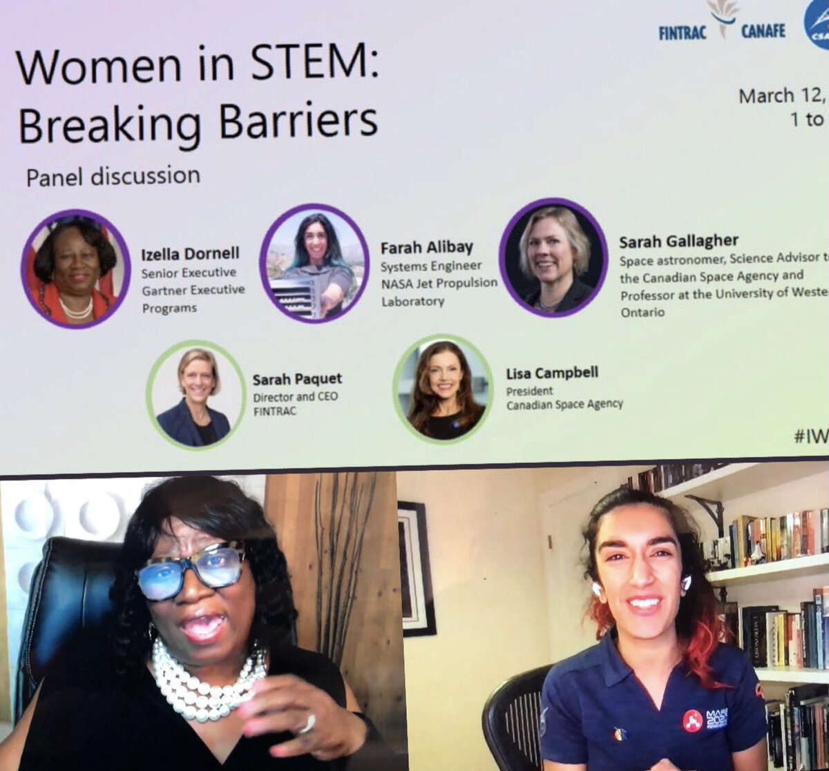 What an inspirational event. Strong, accomplished, intelligent women sharing their stories as women in #STEM. #IWW2021 THANK YOU @Sarah_Paquet and @lisacampbellasc !!