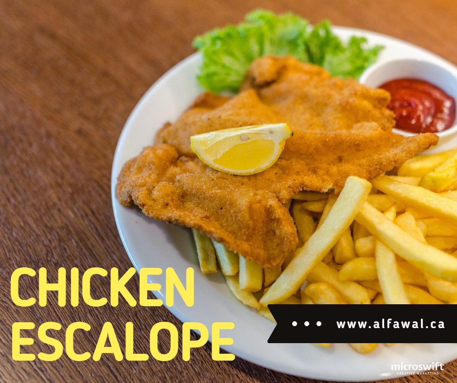 ALFAWAL_Canada's tweet photo. AlFawal Signature Chicken schnitzel dish Served with Pickles, Garlic / Tahini, Salad and Fries 🍟

🌐 https://t.co/iiJkrEuejd

#AlFawal #Mississauga #restaurant #takeout #delivery #arabic #food #dessert #foodie #foodlover #Open #discount #Skip #UberEats #Eats #DoorDash #Shawarma https://t.co/yLeVHKgzoo