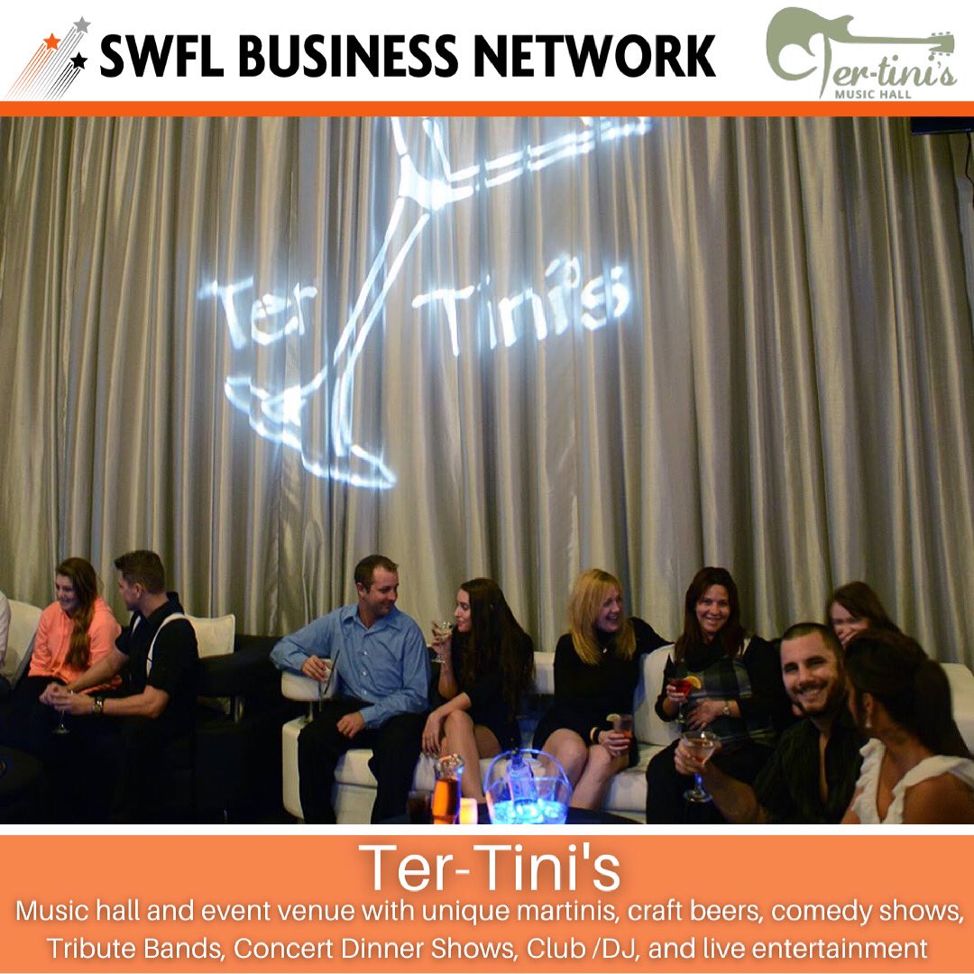 networkingSWFL's tweet image. Ter-Tini&apos;s is a music hall and event venue with unique martinis, craft beers, comedy shows, Tribute Bands, Concert Dinner Shows, Club /DJ, and live entertainment.

Join our networks at swflbusinessnetwork.com

#fortmyers #sanibel #capecoral #lehighacres #swfl #marketing