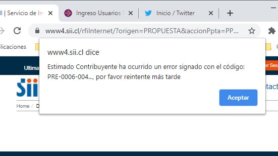 ADOV_Contador's tweet photo. 2020-03-12, 16:27 Problemas SOS
@sii_chile @InfoGAF1 @Min_Hacienda
@chilecont @twittcafechile @PwC__Chile @CRValpo @NuboxChile @IndepChilecont @Notrasnoches
#ReclamoSII @elmostrador
@rfantuzzih @Asexma https://t.co/jcQntN71hu