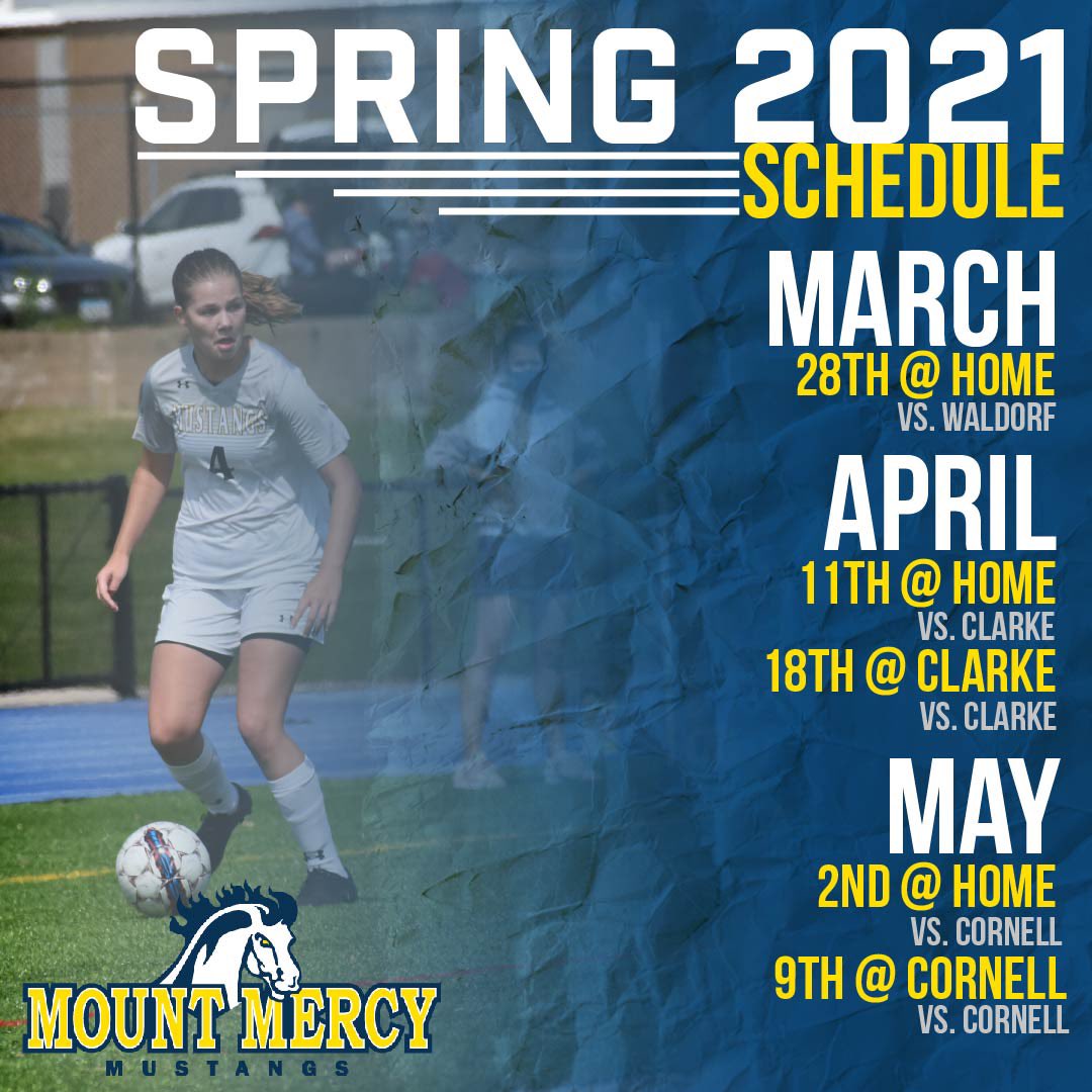 Spring season is almost here and we’re ready to play 💪😤 #twoweeks
•
•
•
•
•
❗️The games against Cornell will be scrimmages, so they will not be available to watch via livestream❗️
#springseason #gameready #stanggang #gomustangs #mmu #mtmercy #mountmercy