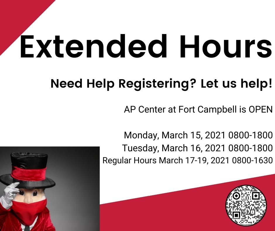 APCFortCampbell's tweet photo. We are here for you! https://t.co/YpdJuEu3gI