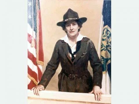 earsthething's tweet photo. Juliette Gordon Low, Founder of the Girl Scouts, began to lose her hearing at 17 and went completely deaf in her adulthood. She dedicated her life to encouraging girls to become go-getters, risk-takers, innovators, and leaders in their communities. #GirlScoutsDay #Audiology https://t.co/mLRy0eVqb9