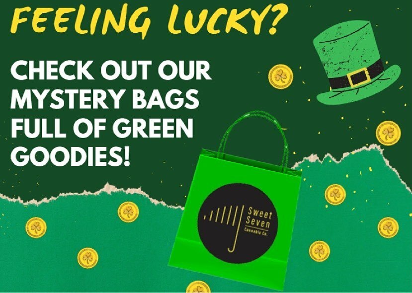Are you feeling lucky? 🍀 

Our St.Patrick’s Day Mystery Bags have arrived! These exclusive green bag full of goodies are only available in store for a limited time at our Waterloo location so stop by today!!!

Call us to order your Mystery Bag 🍀 519-… instagr.am/p/CMVFutPMcA5/