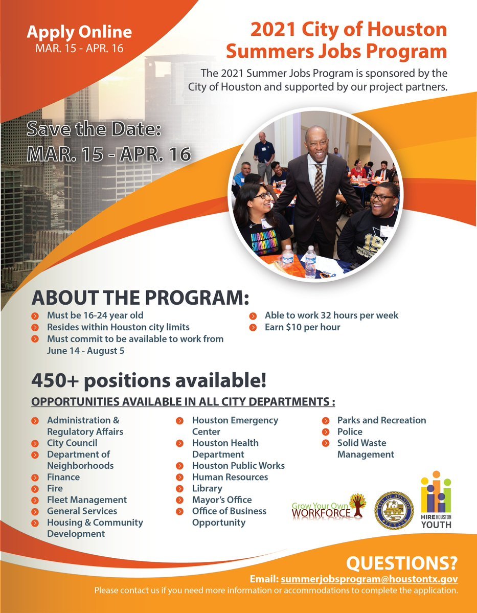 It's official! Mayor <a href="/SylvesterTurner/">Sylvester Turner</a> kicks off the 2021 @HireHOUYouth Program. Application opens March 15. hirehoustonyouth.org