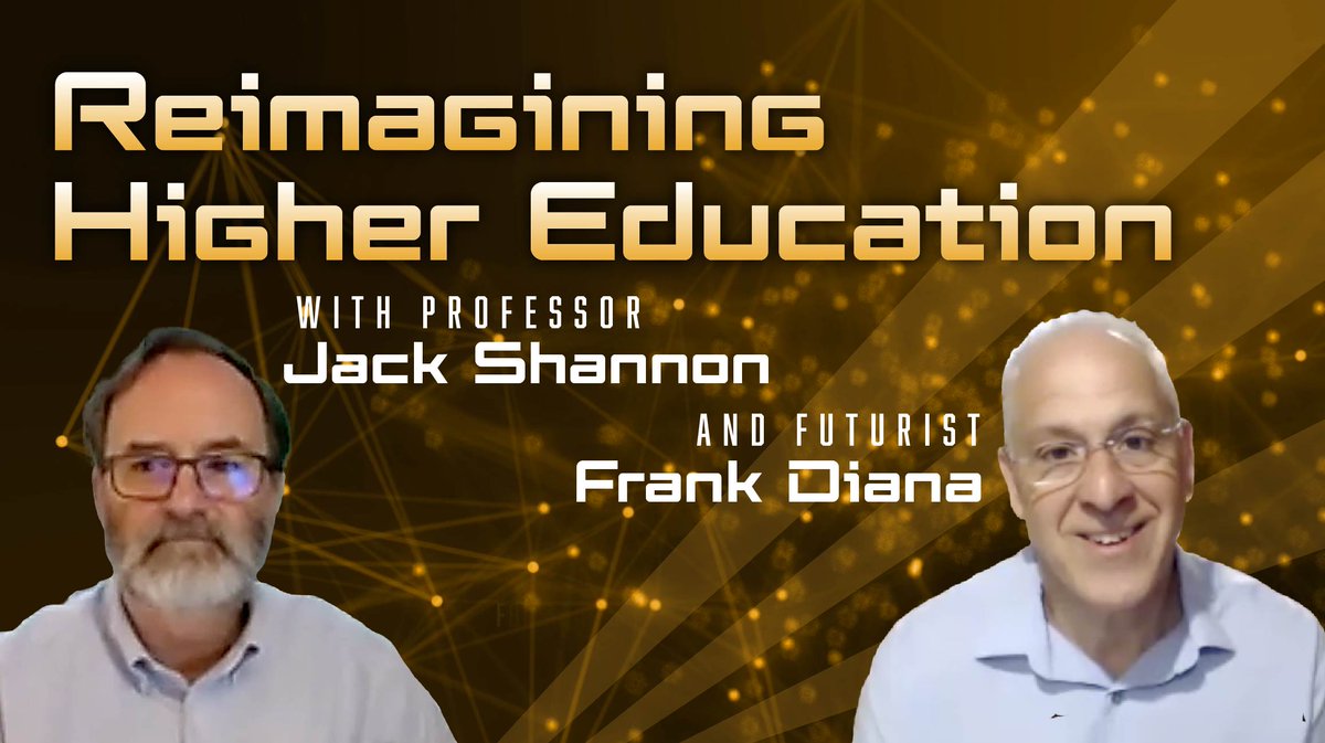 In this compelling episode, we take a deep dive into the #futureofchildren, the #futureofwork, and the #future of #highereducation with @frankdiana and Prof. Jack Shannon of @SetonHall.

Discussion: youtube.com/watch?v=qnVMSy…
Subscribe: youtube.com/c/Reimaginingt…

#Education #FOBtv