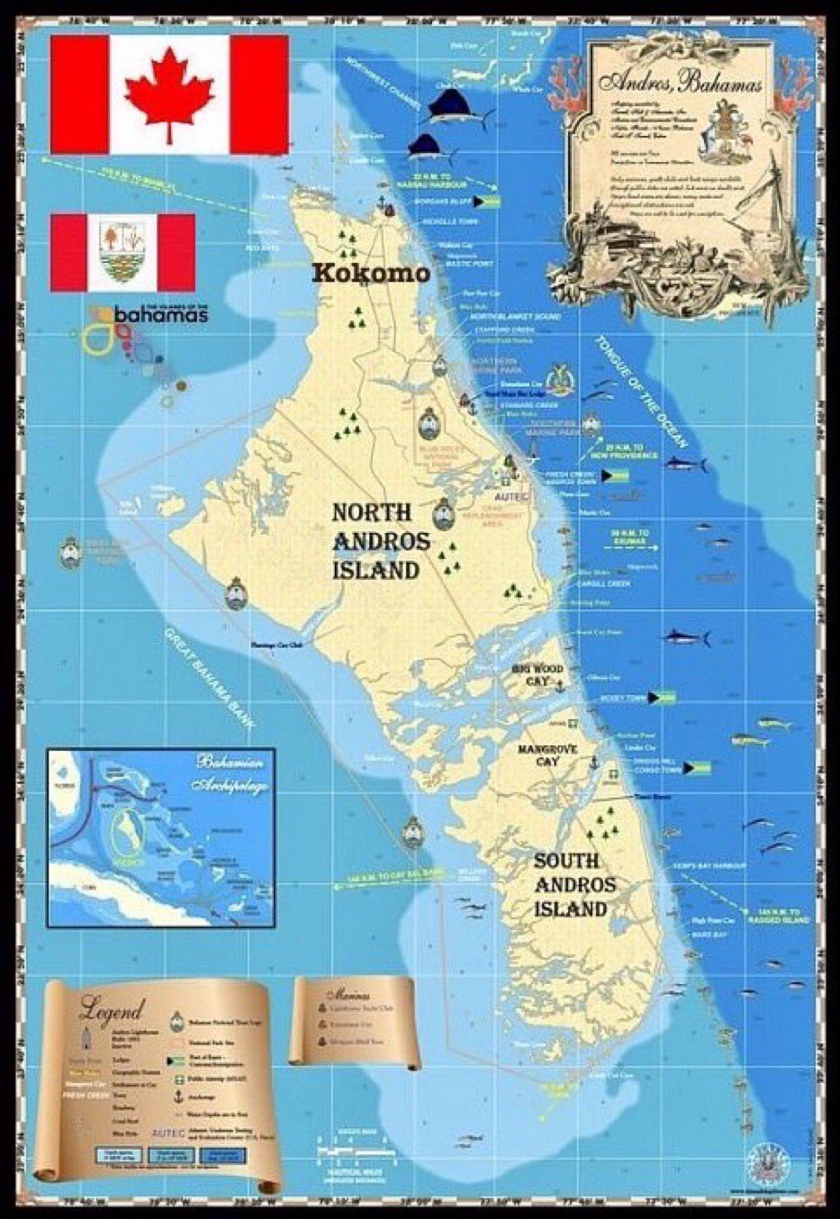 South Andros Island Bahamas Map Andros, Canada In The Bahamas (@Androscanada) / Twitter