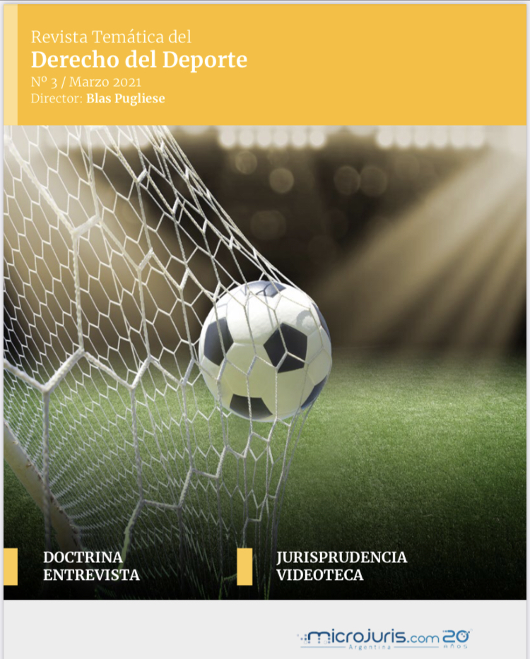 puglieseb's tweet photo. Salió una nueva edición de la Revista de Derecho del Deporte de @microjurisar. Gracias por el valioso aporte a @PabloCBarbieri1, @cmoralesarcos, @icastrodiaz, @nicociafa82, Esteban I. Viñas y @paganleo. https://t.co/28aMTJytiK