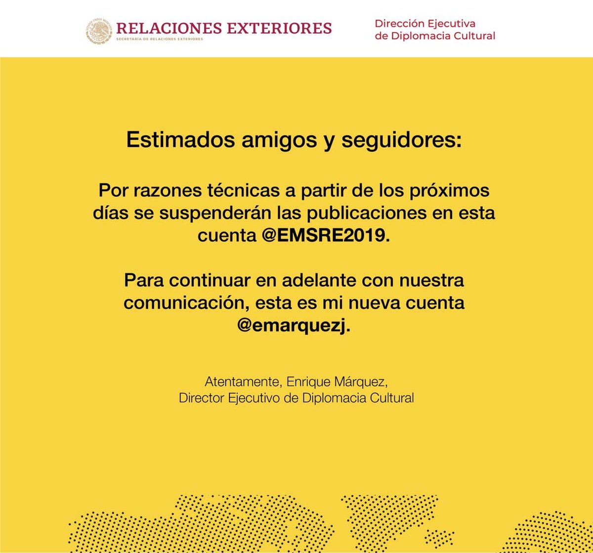 Esta cuenta migra a ⁦<a href="/emarquezj/">Enrique Márquez.</a>⁩