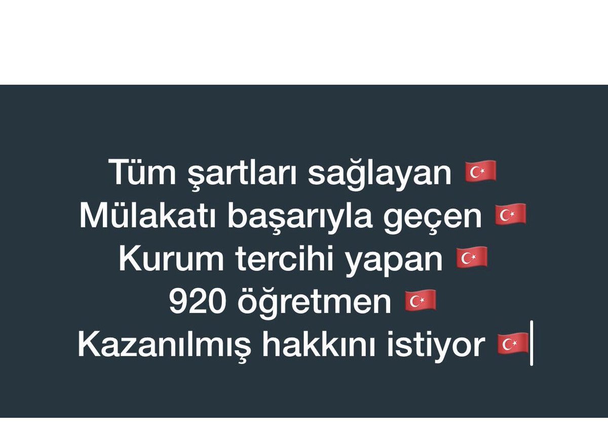 #920ninHakkınıTeslimEtMEB
<a href="/RTErdogan/">Recep Tayyip Erdoğan</a> 
<a href="/ziyaselcuk/">Ziya Selçuk</a> 
<a href="/lutfielvan/">Lütfi Elvan</a> 
<a href="/tcmeb/">Millî Eğitim Bakanlığı</a> 
<a href="/mebpgm/">Personel Genel Müdürlüğü</a>
<a href="/HMBakanligi/">T.C. Hazine ve Maliye Bakanlığı</a>
<a href="/omerinan06/">Ömer İNAN</a> 
<a href="/emrullahisler/">Emrullah İŞLER</a> Yapılan hata telafi edilsin,920 öğretmen atansin!