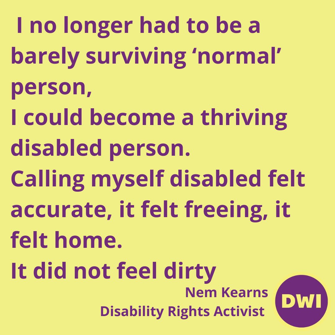 DW_Ireland's tweet photo. Todays #DisabilityIsntADirtyWord post from @NemKearns
"I no longer had to be a barely surviving ‘normal’ person, I could become a thriving disabled person. Calling myself disabled felt accurate, it felt freeing, it felt home. It did not feel dirty."
https://t.co/hRr9pKwQ9Q https://t.co/KP6ax2whoc