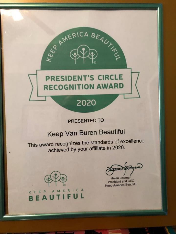 Congratulations John Pope and Keep Van Buren Beautiful! Thank you for how you love VB and continually work to improve our great city. <a href="/KeepBuren/">Keep Van Buren Beautiful</a>