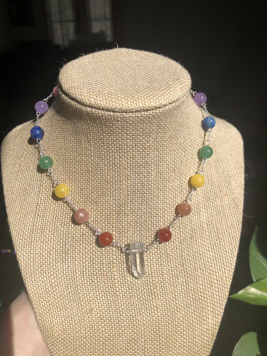 SEnchantedGems's tweet image. I’m in love with this necklace I made today 😍🌈 it’s currently available etsy.com/shop/falloutde…