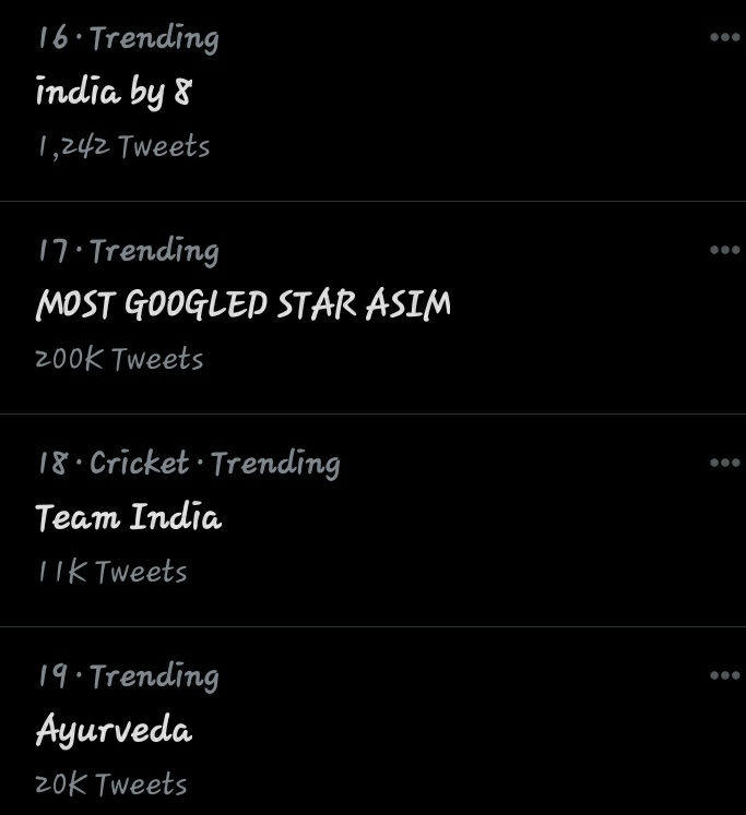 ViruSs____'s tweet photo. Congratulation for 200+k tweet done for #AsimRiaz.
congratulation to all #AsimSquad #AsiManshi
#Asimfandom we give the best for our side .Always support you and Forever with you. You are not star you like our family member. Cheer up and chill.
MOST GOOGLED STAR ASIM https://t.co/vtha89S7z3