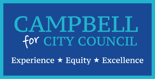 campbelw55's tweet photo. We launched our Campbell for Council campaign web site. Fill out the volunteer form to help me win one of the six spots on June 8th. #experience #equity #excellence 
https://t.co/BbMGMePTRU https://t.co/kwie67vOyJ