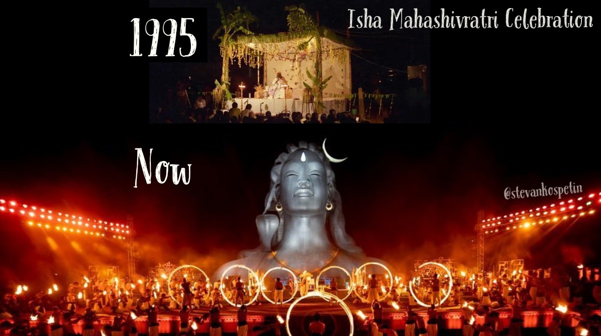 1995 vs Now #Mahashivratri
#BeAwakeBeAwakened @SadhguruJV @ishafoundation