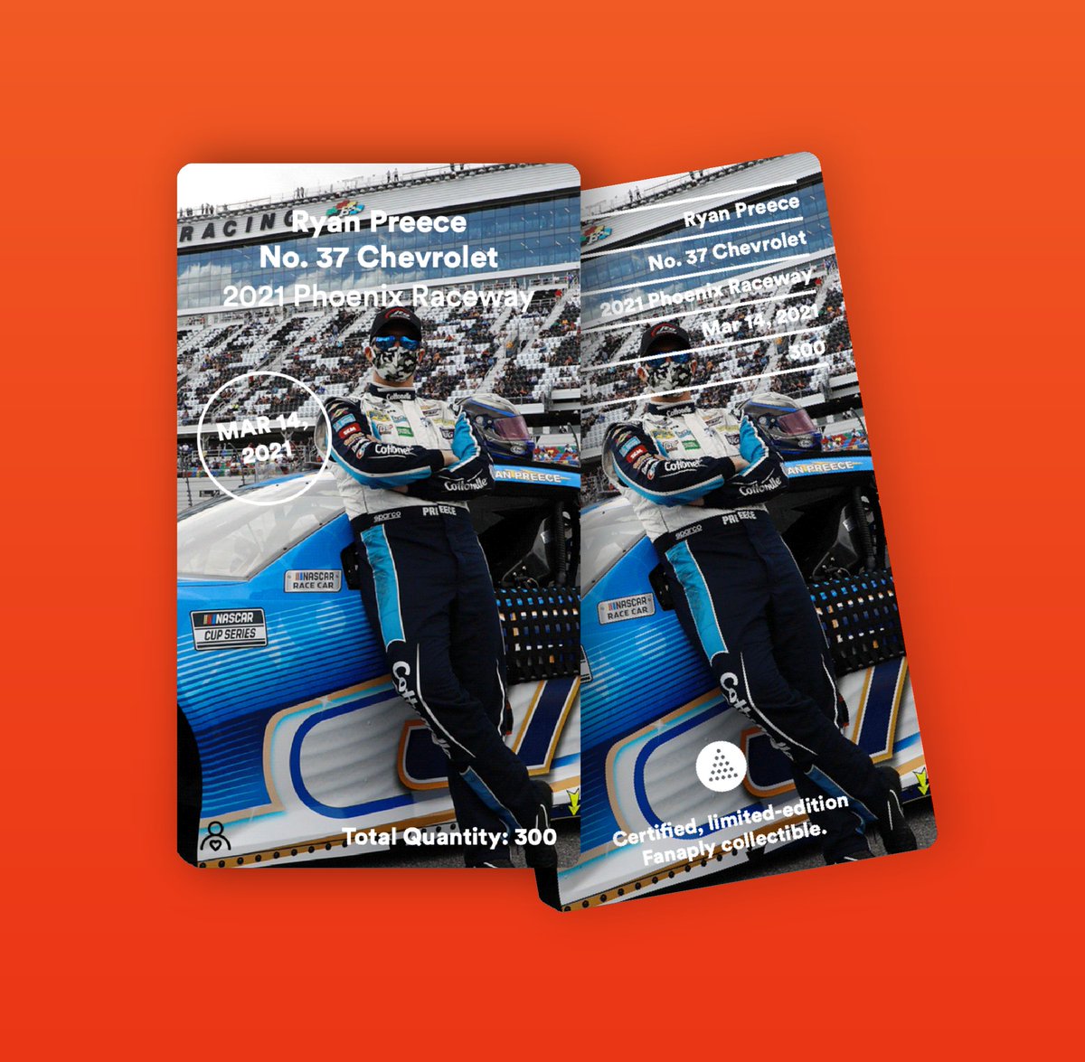 HYAKMotorsports's tweet photo. This week's @Fanaply digital collectibles are LIVE!

Click below to get yours before we head to @phoenixraceway:
@StenhouseJr: https://t.co/Mlk3ISbwQd
@RyanPreece_: https://t.co/ptqDVR6sCE https://t.co/Yu0r2tseDh
