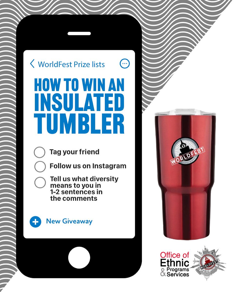 GIVEAWAY #9: 
#WorldFest2021 INSULATED TUMBLER
10 of you will win a Stainless Steel Tumbler. Follow the info on the post and comment on our Instagram post (uc_eps) to enter the raffle! Winners will be announced next week!

Follow us on Instagram for more updates! 
 #UCUs #WF2021